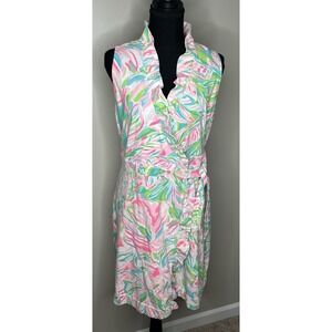 Lilly Pulitzer Women's Romee Bathing Suit Cover-Up Ruffle Dress Size Medium